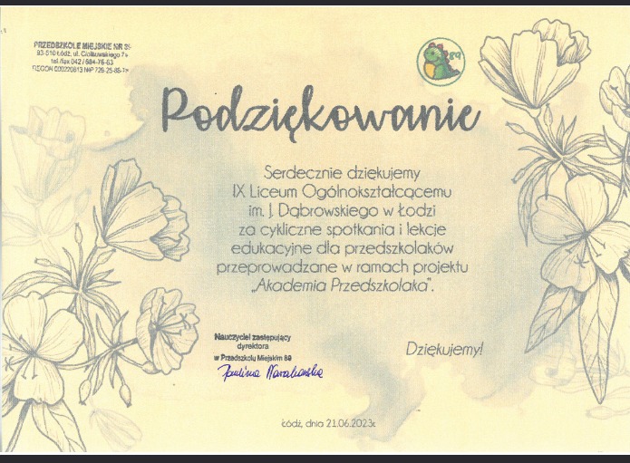 podziękowanie