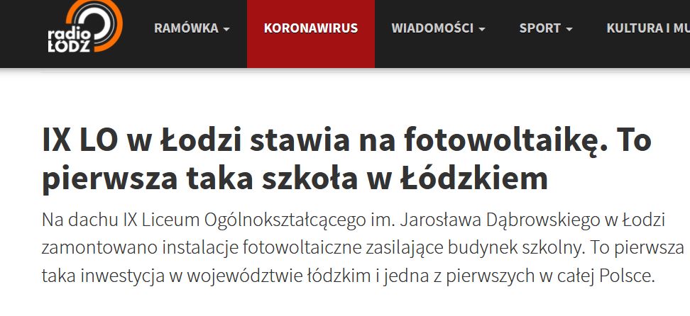 Fotowoltaika Radio Łódź