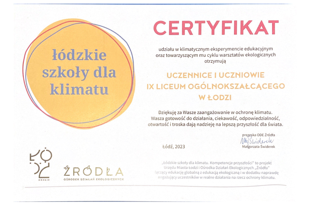 Łódzkie szkoły dla klimatu